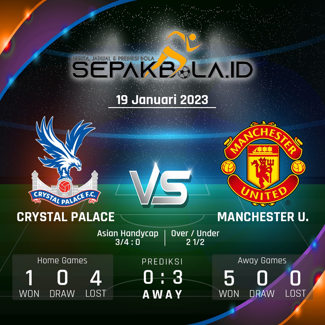 Prediksi Crystal Palace vs Manchester United 19 Januari 2023